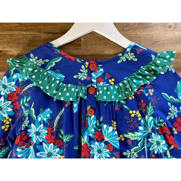 Matilda Jane Choose Your Own Path Blue Green Floral Merry & Bright Dress 10 - Picture 10 of 10